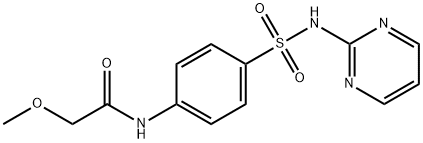 2-methoxy-N-[4-(pyrimidin-2-ylsulfamoyl)phenyl]acetamide Struktur