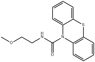 N-(2-methoxyethyl)phenothiazine-10-carboxamide Struktur