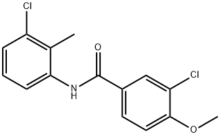 3-chloro-N-(3-chloro-2-methylphenyl)-4-methoxybenzamide Struktur