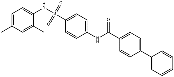 N-(4-{[(2,4-dimethylphenyl)amino]sulfonyl}phenyl)-4-biphenylcarboxamide Struktur