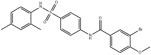 3-bromo-N-(4-{[(2,4-dimethylphenyl)amino]sulfonyl}phenyl)-4-methoxybenzamide Struktur