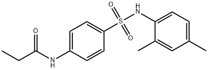 N-(4-{[(2,4-dimethylphenyl)amino]sulfonyl}phenyl)propanamide Struktur