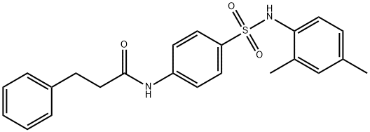 N-(4-{[(2,4-dimethylphenyl)amino]sulfonyl}phenyl)-3-phenylpropanamide Struktur