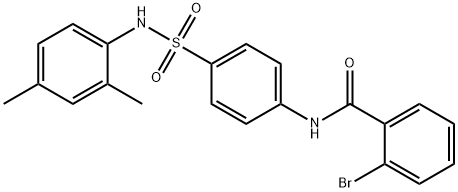 2-bromo-N-(4-{[(2,4-dimethylphenyl)amino]sulfonyl}phenyl)benzamide Struktur