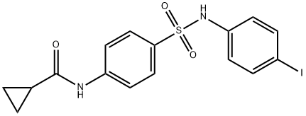 N-(4-{[(4-iodophenyl)amino]sulfonyl}phenyl)cyclopropanecarboxamide Struktur