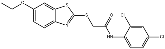 N-(2,4-dichlorophenyl)-2-[(6-ethoxy-1,3-benzothiazol-2-yl)sulfanyl]acetamide Struktur