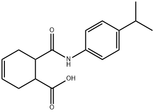 6-[(4-propan-2-ylphenyl)carbamoyl]cyclohex-3-ene-1-carboxylic acid Struktur