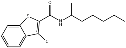 3-chloro-N-heptan-2-yl-1-benzothiophene-2-carboxamide Struktur