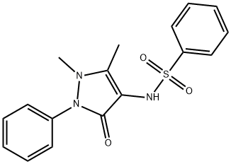 N-(1,5-dimethyl-3-oxo-2-phenyl-2,3-dihydro-1H-pyrazol-4-yl)benzenesulfonamide Struktur