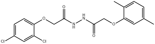 2-(2,4-dichlorophenoxy)-N'-[(2,5-dimethylphenoxy)acetyl]acetohydrazide Struktur