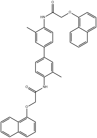 N,N'-(3,3'-dimethyl-4,4'-biphenyldiyl)bis[2-(1-naphthyloxy)acetamide] Struktur