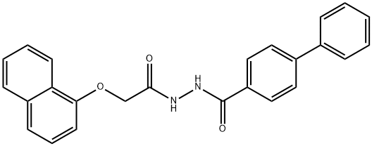 N'-[2-(1-naphthyloxy)acetyl]-4-biphenylcarbohydrazide Struktur