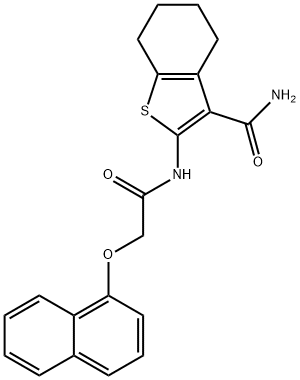 2-{[(1-naphthyloxy)acetyl]amino}-4,5,6,7-tetrahydro-1-benzothiophene-3-carboxamide Struktur