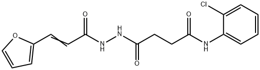 N-(2-chlorophenyl)-4-[2-[(E)-3-(furan-2-yl)prop-2-enoyl]hydrazinyl]-4-oxobutanamide Struktur