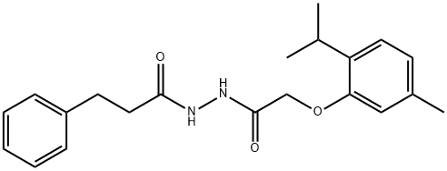 N'-[(2-isopropyl-5-methylphenoxy)acetyl]-3-phenylpropanohydrazide Struktur