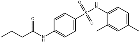 N-(4-{[(2,4-dimethylphenyl)amino]sulfonyl}phenyl)butanamide Struktur