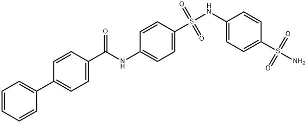 N-[4-({[4-(aminosulfonyl)phenyl]amino}sulfonyl)phenyl]-4-biphenylcarboxamide Struktur