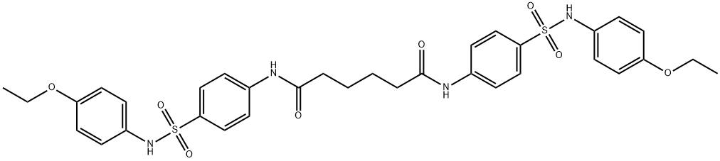 N,N'-bis(4-{[(4-ethoxyphenyl)amino]sulfonyl}phenyl)hexanediamide Struktur