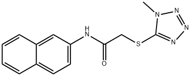 2-(1-methyltetrazol-5-yl)sulfanyl-N-naphthalen-2-ylacetamide Struktur