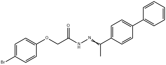 N'-[1-(4-biphenylyl)ethylidene]-2-(4-bromophenoxy)acetohydrazide Struktur