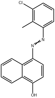 4-[(3-chloro-2-methylphenyl)diazenyl]-1-naphthol Struktur