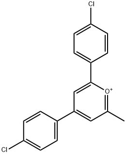 2,4-bis(4-chlorophenyl)-6-methylpyrylium tetrafluoroborate Struktur