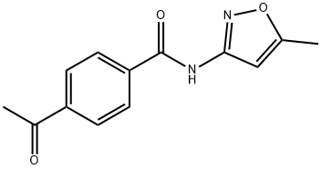 4-acetyl-N-(5-methylisoxazol-3-yl)benzamide Struktur