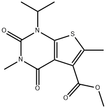 methyl 1-isopropyl-3,6-dimethyl-2,4-dioxo-1,2,3,4-tetrahydrothieno[2,3-d]pyrimidine-5-carboxylate Struktur