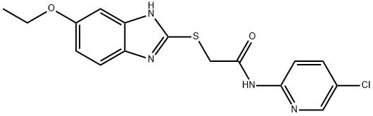 N-(5-chloropyridin-2-yl)-2-[(5-ethoxy-1H-benzimidazol-2-yl)sulfanyl]acetamide Struktur