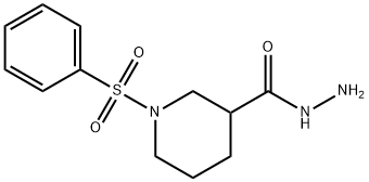 1-(phenylsulfonyl)piperidine-3-carbohydrazide Struktur