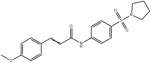 3-(4-methoxyphenyl)-N-[4-(1-pyrrolidinylsulfonyl)phenyl]acrylamide Struktur