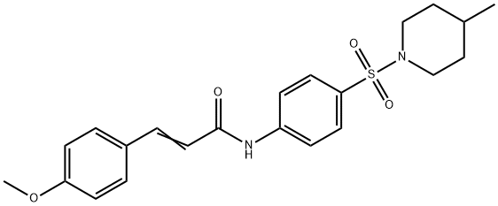 3-(4-methoxyphenyl)-N-{4-[(4-methyl-1-piperidinyl)sulfonyl]phenyl}acrylamide Struktur