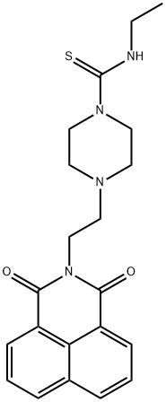 4-(2-(1,3-dioxo-1H-benzo[de]isoquinolin-2(3H)-yl)ethyl)-N-ethylpiperazine-1-carbothioamide Struktur