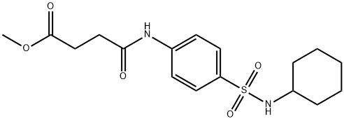 methyl 4-({4-[(cyclohexylamino)sulfonyl]phenyl}amino)-4-oxobutanoate Struktur