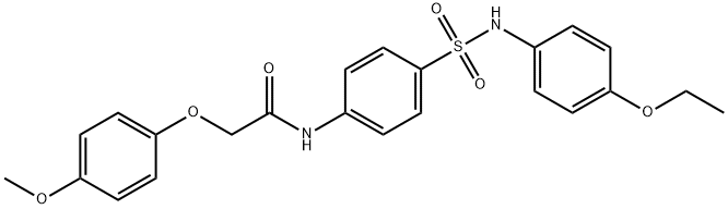 N-(4-{[(4-ethoxyphenyl)amino]sulfonyl}phenyl)-2-(4-methoxyphenoxy)acetamide Struktur