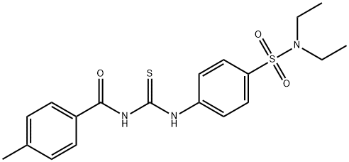 N-[({4-[(diethylamino)sulfonyl]phenyl}amino)carbonothioyl]-4-methylbenzamide Struktur