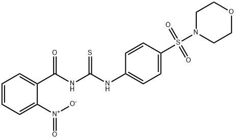 N-({[4-(4-morpholinylsulfonyl)phenyl]amino}carbonothioyl)-2-nitrobenzamide Struktur