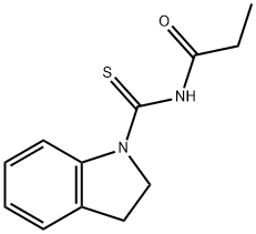 N-(2,3-dihydro-1H-indol-1-ylcarbonothioyl)propanamide Struktur