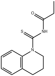 N-(3,4-dihydro-1(2H)-quinolinylcarbonothioyl)propanamide Struktur