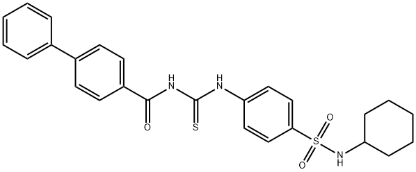 N-[({4-[(cyclohexylamino)sulfonyl]phenyl}amino)carbonothioyl]-4-biphenylcarboxamide Struktur