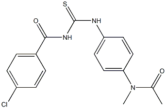 N-[({4-[acetyl(methyl)amino]phenyl}amino)carbonothioyl]-4-chlorobenzamide Struktur