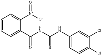 N-{[(3,4-dichlorophenyl)amino]carbonothioyl}-2-nitrobenzamide Struktur