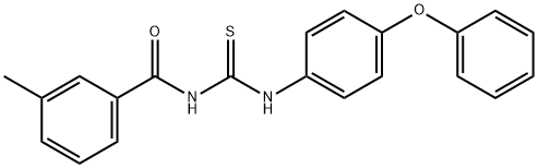 3-methyl-N-{[(4-phenoxyphenyl)amino]carbonothioyl}benzamide Struktur