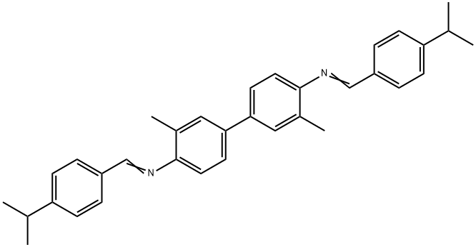 N,N'-bis(4-isopropylbenzylidene)-3,3'-dimethyl-4,4'-biphenyldiamine Struktur