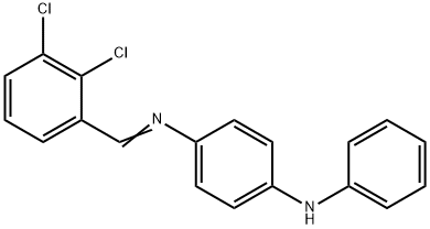 N-(2,3-dichlorobenzylidene)-N'-phenyl-1,4-benzenediamine Struktur