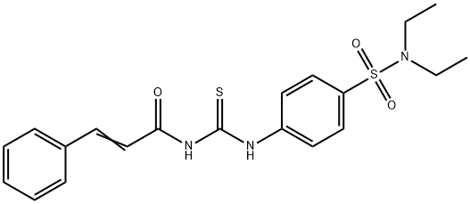 N-[({4-[(diethylamino)sulfonyl]phenyl}amino)carbonothioyl]-3-phenylacrylamide Struktur