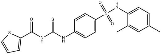 N-{[(4-{[(2,4-dimethylphenyl)amino]sulfonyl}phenyl)amino]carbonothioyl}-2-thiophenecarboxamide Struktur