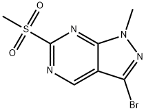 1H-Pyrazolo[3,4-d]pyrimidine, 3-bromo-1-methyl-6-(methylsulfonyl)-