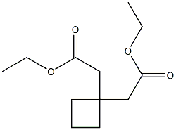 ETHYL (1-ETHOXYCARBONYLMETHYLCYCLOBUTYL)-ACETATE Struktur