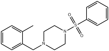 1-(2-methylbenzyl)-4-(phenylsulfonyl)piperazine Struktur